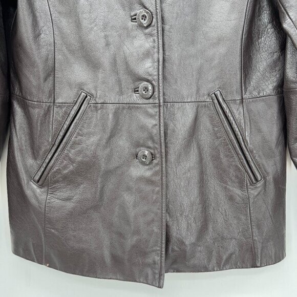 Wilsons Leather Maxima Women's Brown Lined Jacket /Coat S - Picture 3 of 4